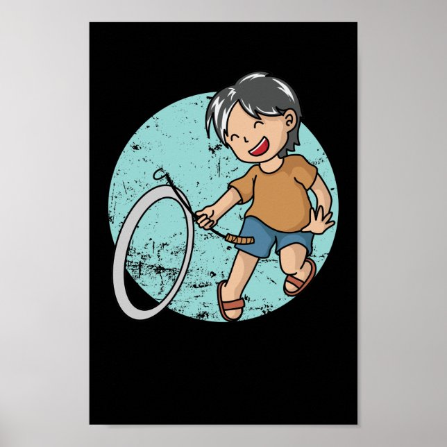 Póster Hoop Rolling Hula-Hoop Reifenspiel (Frente)