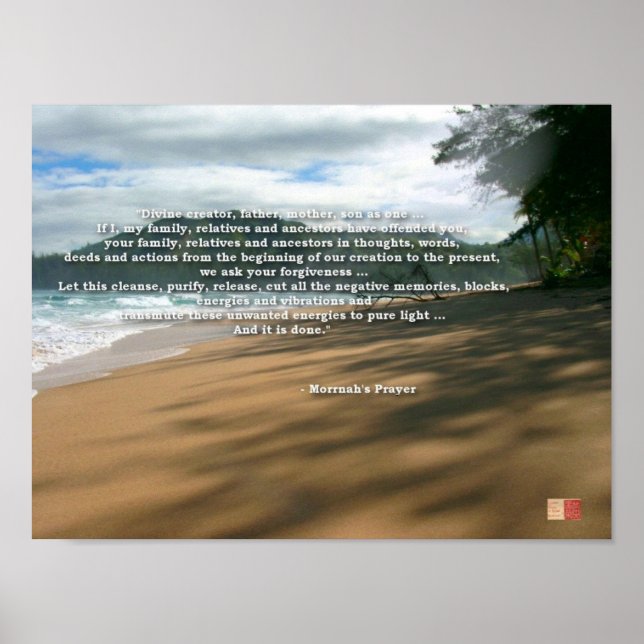 Póster Ho'oponopono (Frente)