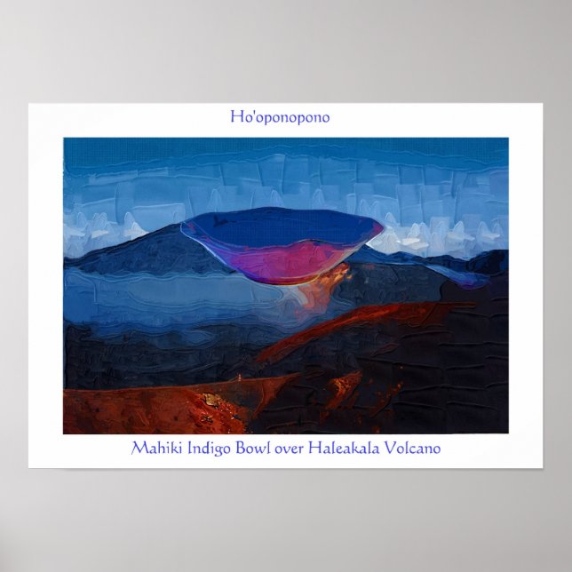 Póster Hooponopono Indigo Bowl (Frente)