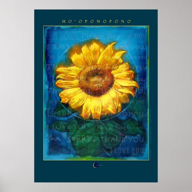 Póster Hooponopono Sunflower Cleansing (Frente)