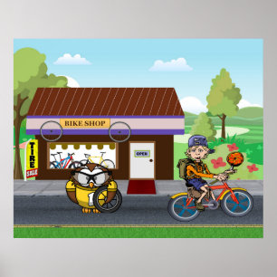 Póster Hootin' Cycles