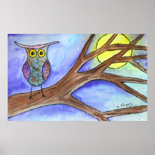 Póster Hooting at the Moon