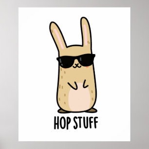 Póster Hop Studs Funny Conejo Conejo Pun