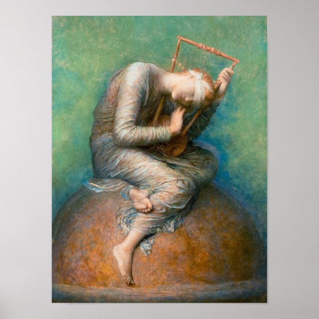 Póster Hope, 1886 by George Frederic Watts (Frente)