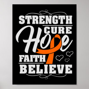 Póster Hope Faith cree que leucemia Sensibilización sobre