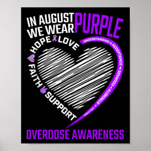 Póster Hope Faith En Agosto Usamos Sobredosis Morada Cons