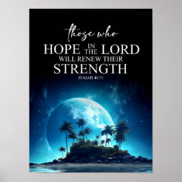 Póster Hope in the Lord – Isaiah 40:31