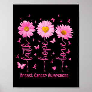Póster Hope Love Pink Ribbon Sensibilización sobre el Cán