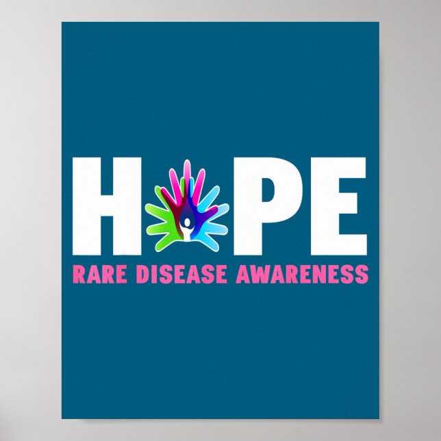Póster Hope Rare Disease Awareness Shirt - Rare Disease D (Frente)
