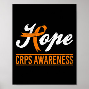 Póster Hope Rsd Crps Awareness Mes Naranja Ribbon Support