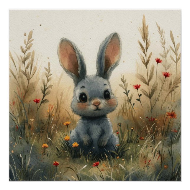 Póster Hoppity Haven: Un Poco de Fantasía Bunny (Anverso)