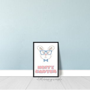 Póster Hoppy Easter Printable Spring Wall Art
