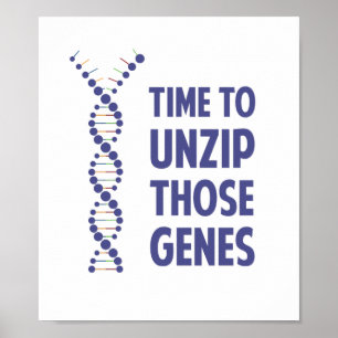 Póster Hora de desabrochar esos genes genéticos