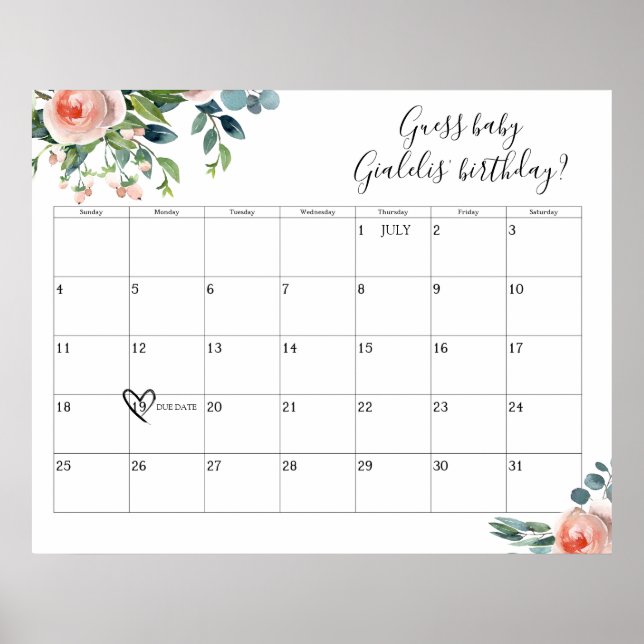 Póster Hora de la Adivagación de fecha de vencimiento del (Frente)