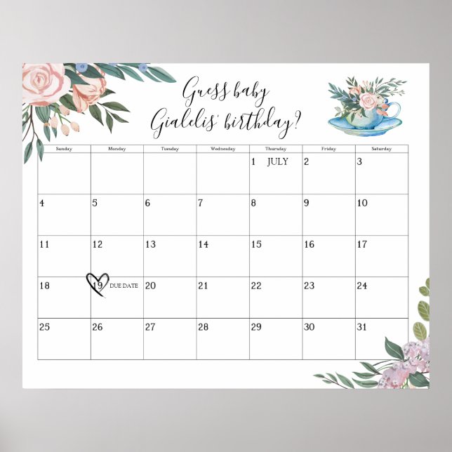 Póster Hora de la Adivagación de fecha de vencimiento del (Frente)