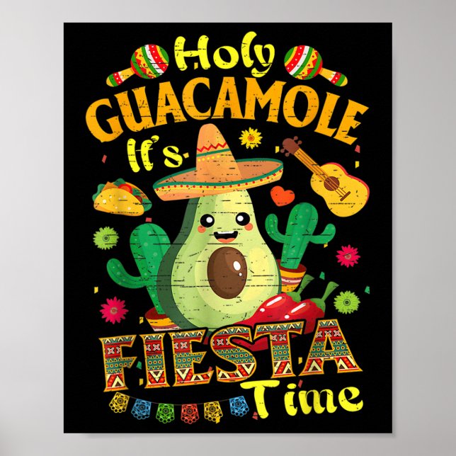 Póster Hora de la Fiesta de Guacamole (Frente)