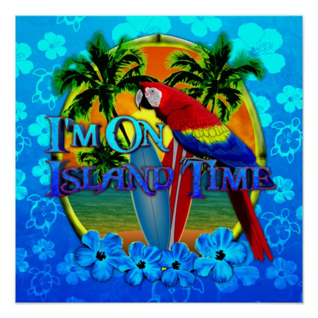 Póster Hora de la Isla Sunset (Anverso)