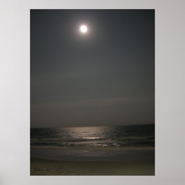 Póster Hora de la noche en la playa (Frente)