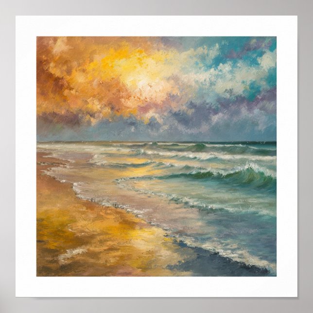 Póster Hora de oro en la playa (Frente)