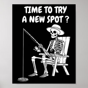 Póster Hora De Probar Un Nuevo Punto De Pesca Graciosa 1