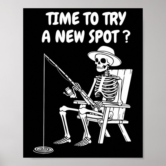 Póster Hora De Probar Un Nuevo Punto De Pesca Graciosa 1 (Frente)