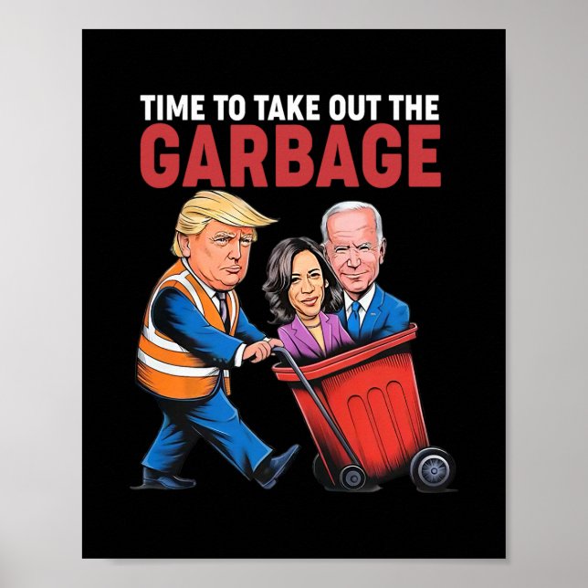 Póster Hora de Trump para sacar la basura (Frente)