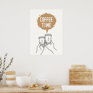 Póster Hora del café
