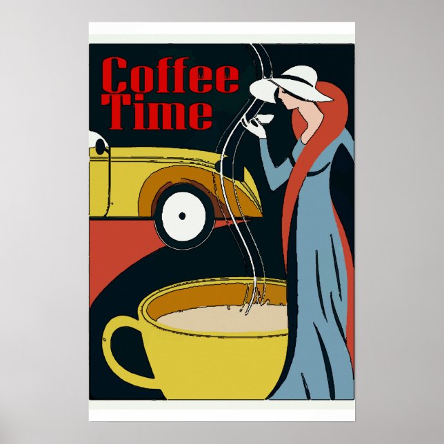Póster Hora del café Art Deco (Frente)
