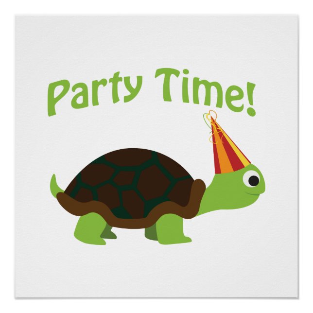 Póster ¡Hora fiesta! Tortuga (Anverso)
