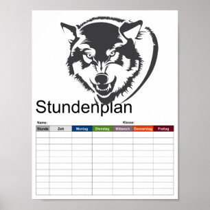 Póster Horario de Lobo
