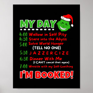 Póster horario de mi día estoy reservada navidades chris