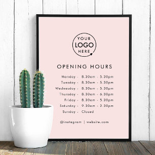 Póster Horarios de apertura   Horas de apertura de logoti