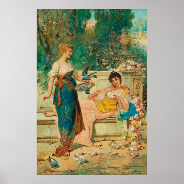 Póster Horas de descanso por Hans Zatzka - poster (Frente)
