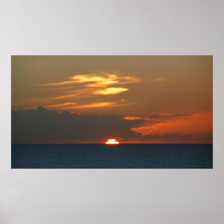 Póster Horizon Sunset Colorous Seascape Photography