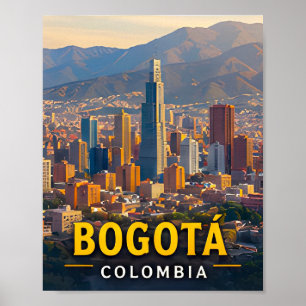 Póster Horizonte andino de Bogotá y espíritu colombiano
