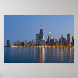 Póster Horizonte céntrico de Chicago