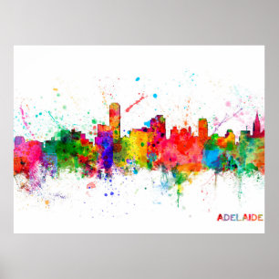 Póster Horizonte de Adelaide Australia