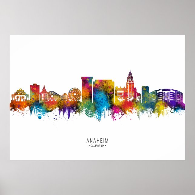 Póster Horizonte de Anaheim California (Frente)