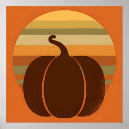 Póster Horizonte de brillo de calabaza