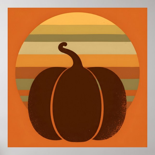 Póster Horizonte de brillo de calabaza (Frente)