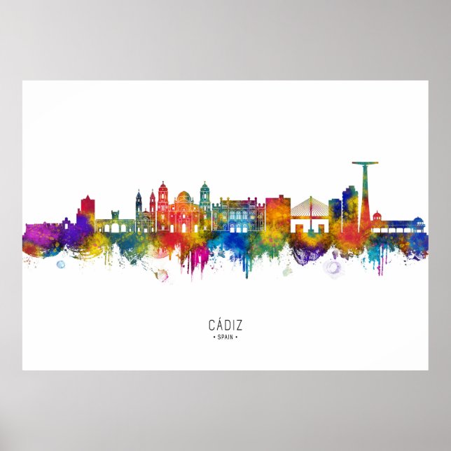 Póster Horizonte de Cádiz España (Frente)