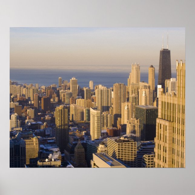 Póster Horizonte de Chicago, Illinois, desde la Torre Sea (Frente)