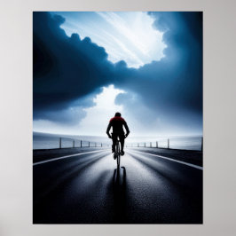 Póster Horizonte de ciclismo
