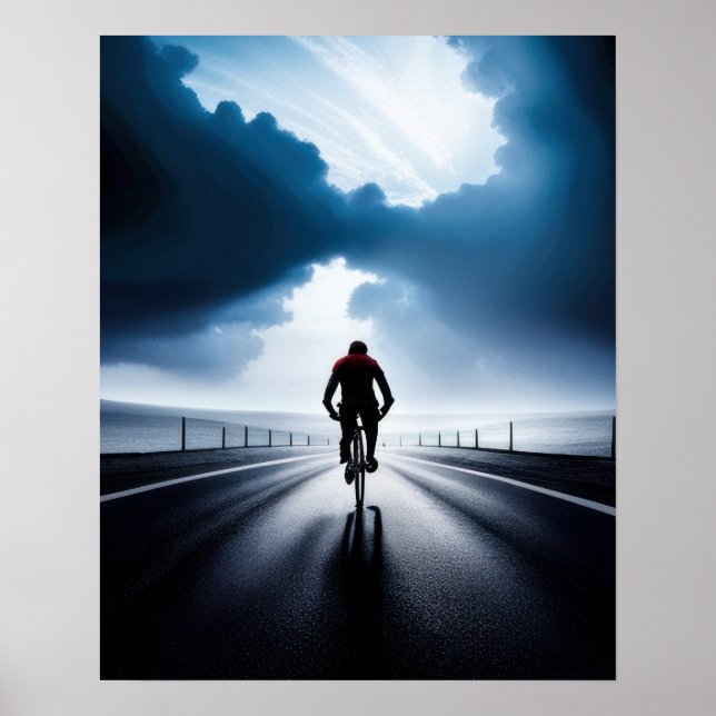 Póster Horizonte de ciclismo (Frente)