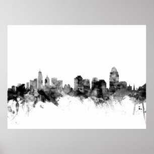 Póster Horizonte de Cincinnati Ohio