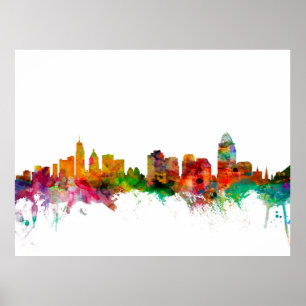 Póster Horizonte de Cincinnati Ohio