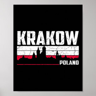 Póster Horizonte de Cracovia Polonia