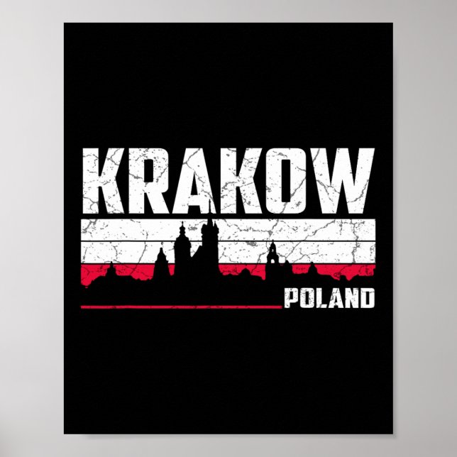 Póster Horizonte de Cracovia Polonia  (Frente)