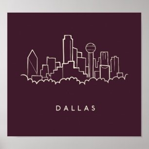 Póster Horizonte de Dallas Tejas