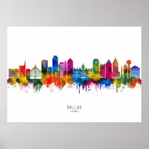 Póster Horizonte de Dallas Texas